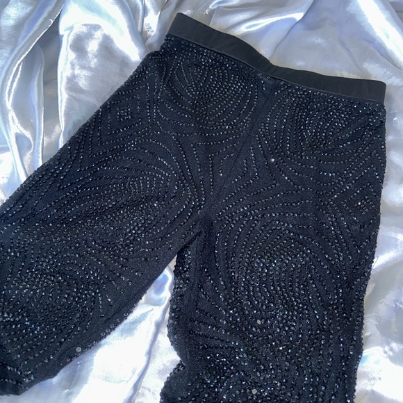 ♡ black rhinestone mesh pants ♡ - Picture 3 of 3
